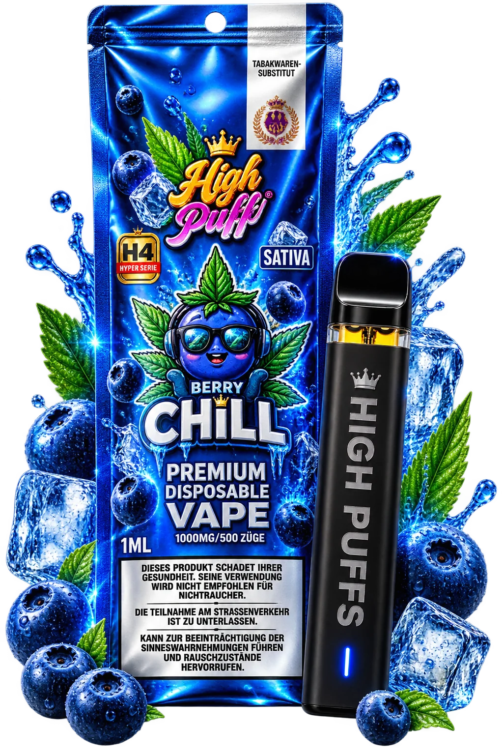 High Puffs H4 – Berry Chill